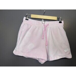 Nike Shorts Womens Small Acid Wash Pink French Terry Sweat Drawstring Lounge